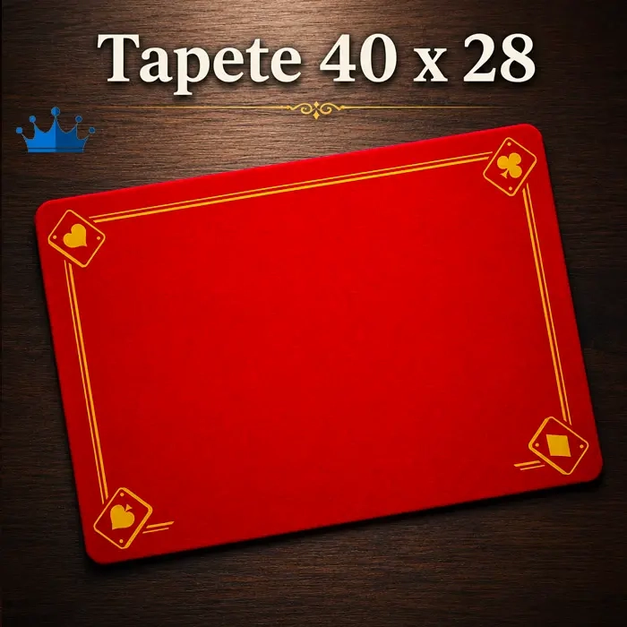 Tapete rojo 40 x 28 con ases