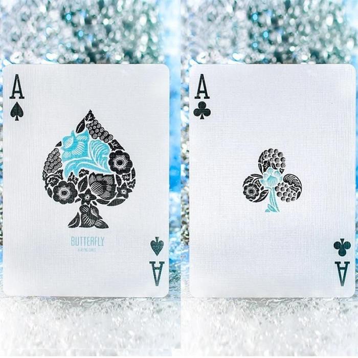 Butterfly Seasons Playing Cards - Winter (marked)