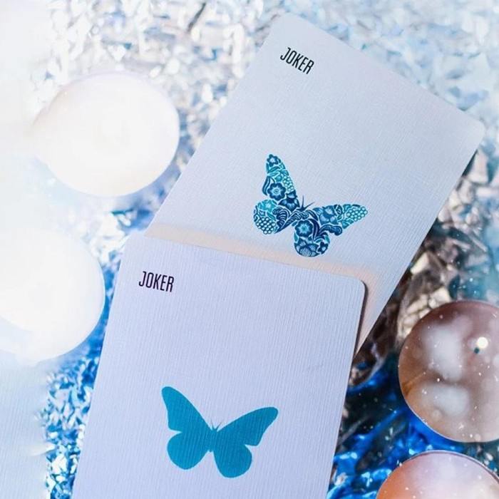 Butterfly Seasons Playing Cards - Winter (marked)