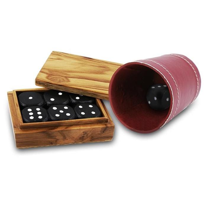 Problema - Teak Wood Box and Leather Dice Cup Problema - Teak Wood Box and Leather Dice Cup