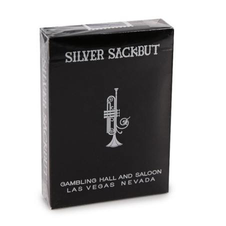 Silver Sackbut Playing Cards - Black Silver Sackbut Playing Cards - Black