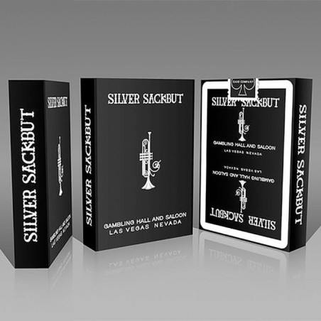 Silver Sackbut Playing Cards - Black Silver Sackbut Playing Cards - Black