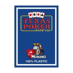 Modiano playing cards - Texas Poker 2 Jumbo index Blue
