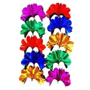 Bare Hand Flower Production - 10 Multicolored Mylar Flowers