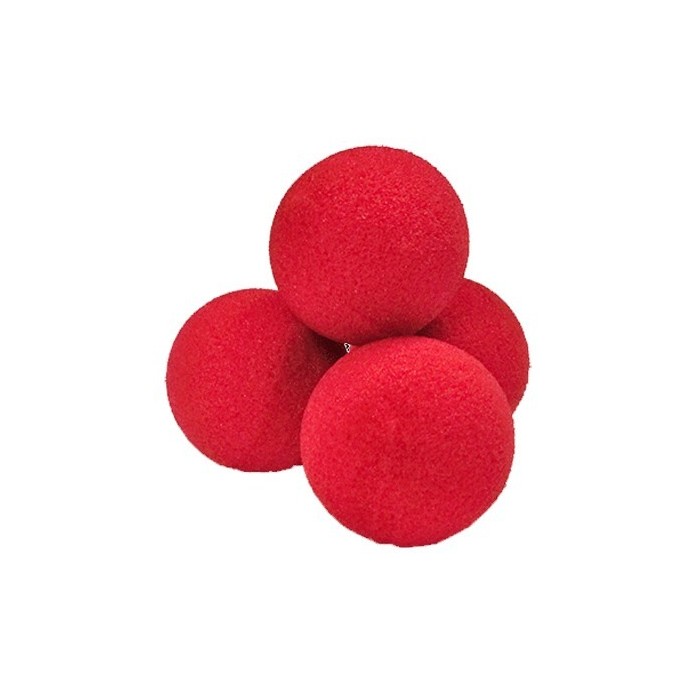 Bolas Esponjas 2 pulgadas rojas (4 unidades)