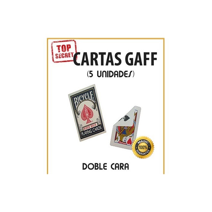 Cartas Gaff doble cara (5 unidades) Cartas Gaff doble cara (5 unidades)