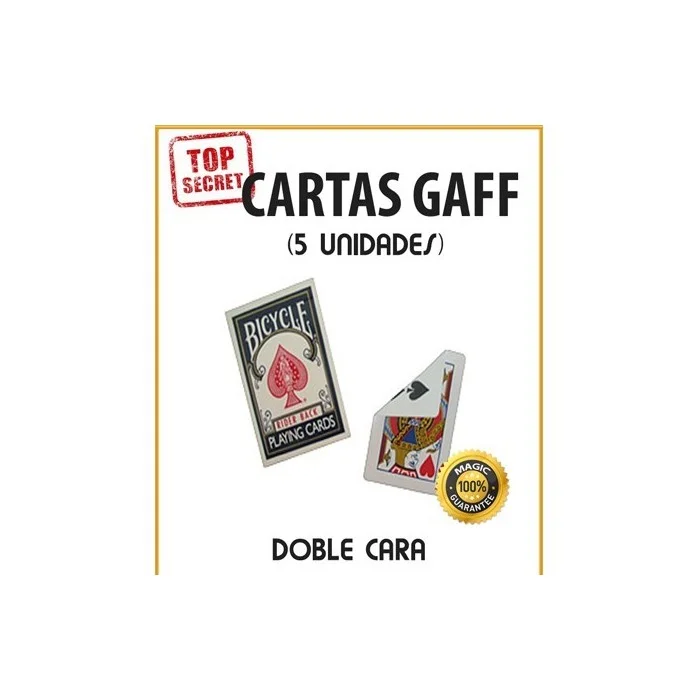 Cartas Gaff doble cara (5 unidades)