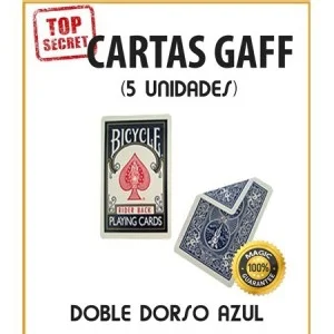 Cartas Gaff doble dorso azul (5 unidades)