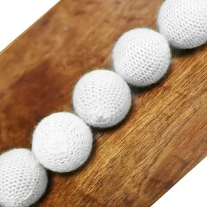 Crochet 5 Ball combo set (1"/White)