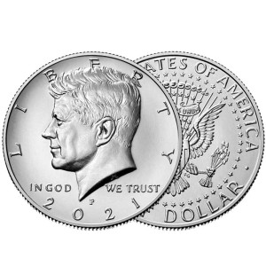 1/2 Dolar Kennedy coin 2021  (mint)