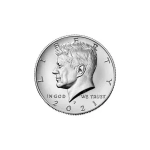 1/2 Dolar Kennedy coin 2021 (head)