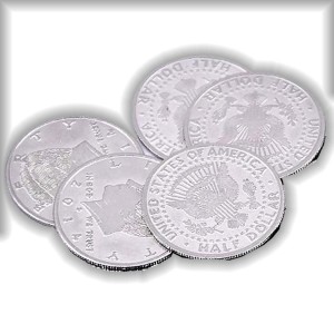 Set Monedas Medio Dolar Manipulación ( 5 unidades )