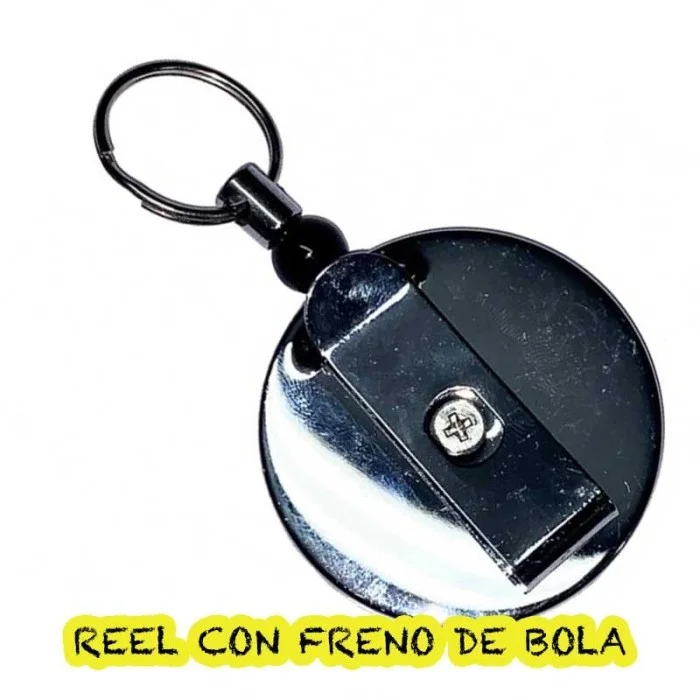 Reel Metálico con bola de freno
