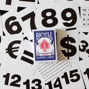 Baraja Bicycle Especial Números + 11 rutinas (dorso azul)