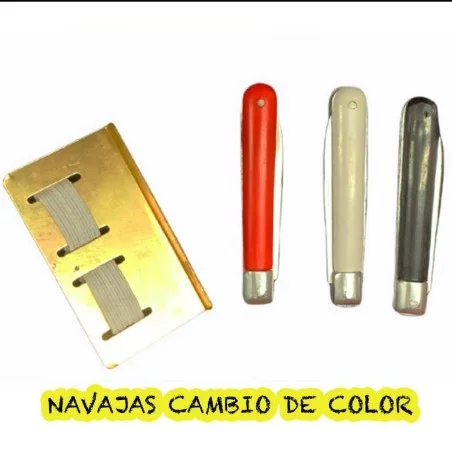 Set de 3 navajas cambio de color 3 (Blanco/Negro/Rojo) + cargador