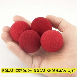Set bolas esponja roja (1,5cm) 4 unidades