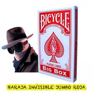 Bicycle DECK INVISIBLE Jumbo (roja)