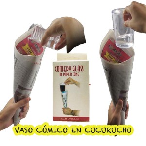 Comedy Glass in Paper Cone by Bazar de Magia