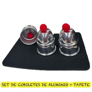 Set de Cubiletes aluminio Eco + Mini Tapete
