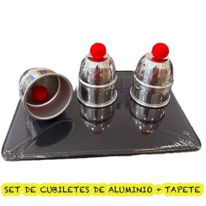 Set de Cubiletes aluminio Eco + Mini Tapete