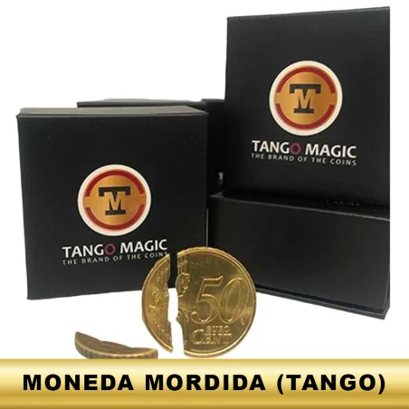 Moneda mordida 50cts sistema interno con trocito extra