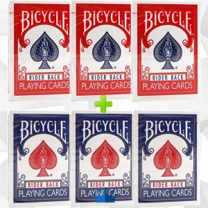 3 + 3 Red- Blue Bicycle Deck (Original)