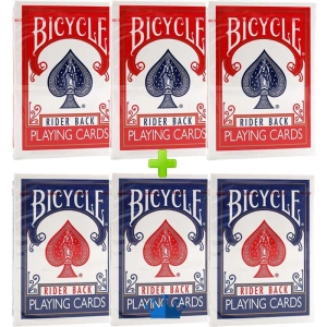 3 + 3 Red- Blue Bicycle Deck (Original)