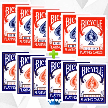 6 + 6 Bicycle Deck Red - Blue (Original)