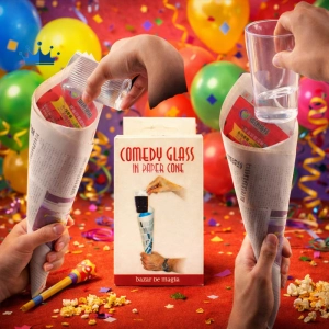Vaso cómico en cucurucho by Bazar de Magia